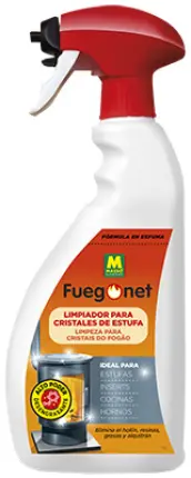 SPRAY LIMPIACRISTALES ESTUFAS ESPUMA 750ml FUEGONET MASSO