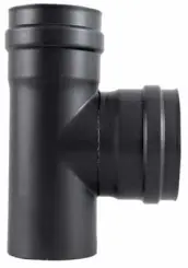TE VITRIFICADA PELLET 80mm 90º 1,2mm  CON COLECTOR EXOJO