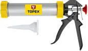 PISTOLA SILICONA MASILLA TUBULAR ALUMINIO 600ml 21B360 TOPEX