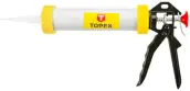PISTOLA SILICONA MASILLA TUBULAR ALUMINIO 600ml 21B360 TOPEX