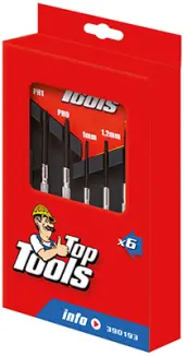 JUEGO 6 DESTORNILLADORES RELOJERO PRECISION 39D193 TOP TOOLS