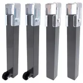 JUEGO 4 PATAS SOMIER 2F+2 RUEDAS 25cm 30x30mm 96408 MICEL