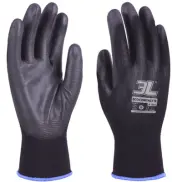 PAQ. 12 GUANTES NYLON POLIURETANO NEGRO T.6