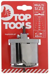 JUEGO 7 CORONAS 43mm TALADRO 26-63mm 60H972 TOP TOOLS