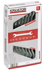 JUEGO 8 LLAVES FIJAS 6x7-20x22mm CROMO VANADIO 500002 KREATOR