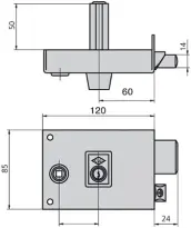 CERRADURA 125 BR-120 DCH PINTADA B/PERFIL CVL