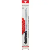 CUCHILLO JAMONERO ALVEOLOS 24cm PROFESIONAL POM 00947 3 CLAVELES
