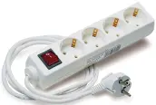 BASE MULTIPLE 4 TOMAS INTERRUPTOR CABLE 1,4mt 806605 TAYG