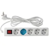 BASE MULTIPLE 5 TOMAS INTERRUPTOR CABLE 3mt 000000021 GSC