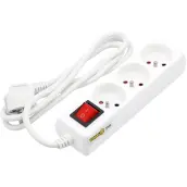 BASE MULTIPLE 3 TOMAS INTERRUPTOR CABLE 1,5mt 72524 VOREL