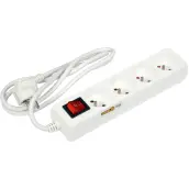 BASE MULTIPLE 4 TOMAS INTERRUPTOR CABLE 1,5mt 72525 VOREL
