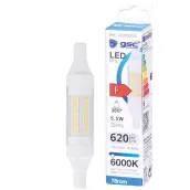 LAMPARA LED LINEAL R7s 5,5w 620Lm 78mm 6000K 200650029 GSC