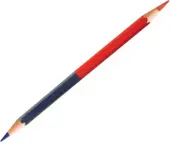 PAQ. 12 LAPIZ CARPINTERO BICOLOR AZUL-ROJO 180mm