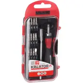 JUEGO 18 PUNTAS C/DESTORNILLADOR CARRACA KRTH20006-KRT400007 KREATOR