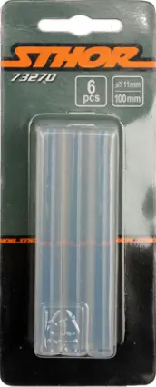 BLISTER 6 BARRAS COLA TERMOFUSIBLE 10cm 12mm 73270 STHOR