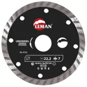 DISCO DIAMANTE GENERAL OBRA 115mm CONTINUO 67115 LEMAN