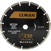DISCO DIAMANTE GENERAL OBRA 230mm SEGMENTADO 66230 LEMAN