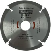 DISCO TUNGSTENO CORTE MADERA PARA RADIAL CDM-115mm