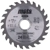 DISCO SIERRA TUNGSTENO MADERA RADIAL/SIERRA CIRCULAR 115mm 24TH SC124 MOTA