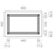 MARCO MICROONDAS 60x40cm BLANCO 94505