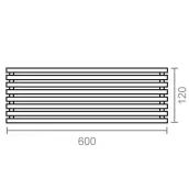 REJILLA VENTILACION FRIGO-HORNO 8 ELEMENTOS BLANCA 60x12cm 94511