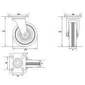RUEDA GIRATORIA 100mm 87312