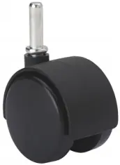 RUEDA DOBLE PLASTICO NEGRO 40mm ESPIGA 6x24mm 1-0441 ALEX