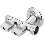 GRIFO LAVADORA ESCUADRA CON LLAVE DE REGULACION 1/2 x 3/4 x 3/8 00406 CIS