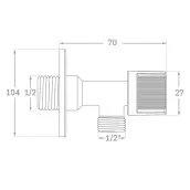 LLAVE VALVULA ESCUADRA CON PLAFON 1/2´x1/2´ 402 CIS