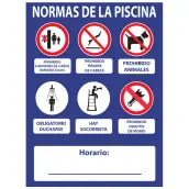 SEÑAL NORMATIVA PISCINAS HAY SOCORRISTA 50x40cm RD2A068