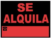 SEÑAL SE ALQUILA 35x50cm 831157