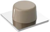 BLISTER 2 TOPES PUERTA ADH INOX/BEIGE 45x45mm 2023-6+ INOFIX