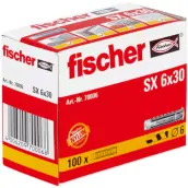 CAJA 100 TACOS FISCHER SX 6x30mm