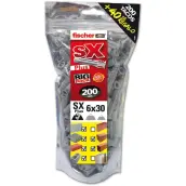 BOLSA 200+40 (regalo) TACOS SX PLUS 6x30mm FISCHER