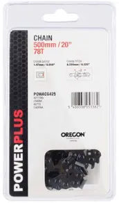 RECAMBIO CADENA MOTOSIERRA 50cm POWACG425 POWERPLUS OREGON