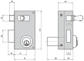 CERRADURA 56A 60 DCH B/PERFIL ILARGI