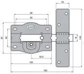 CERROJO LLAVE SEGURIDAD BOTON/LLAVE 105mm 1202S ILARGI