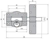 CERROJO LLAVE SEGURIDAD LLAVE/LLAVE 105mm 1203S ILARGI