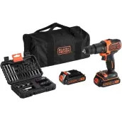 SET TALADRO PERCUTOR 18V 2 BATERIAS BDCHD18BS32-QW BLACK&DECKER