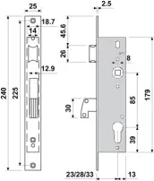 CERRADURA TIPO TESA GANCHO BASCULANTE E3720-23 BATON