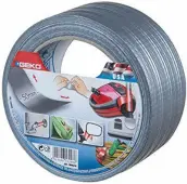 MINI ROLLO CINTA AMERICANA 10mt x50mm PLATA GRIS GSC GEKO