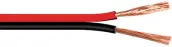 ROLLO 100mt CABLE PARALELO AUDIO NEGRO-ROJO 2x0,75mm