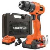 TALADRO PERCUTOR 20V CON BATERIA Y CARGADOR POWDPO1110 POWERPLUS