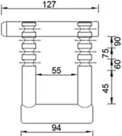 CANDADO PERSIANA BALLESTA EXTENSIBLE B-3 LUZ DE 55x90mm LYF