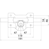CERROJO A1P 119mm LLAVE/LLAVE BOMB. REDONDO PINTADO CAYS