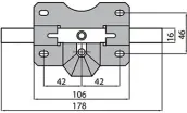 CERROJO B2N 105mm BOTON/LLAVE BOMB. REDONDO NIQUELADO CAYS