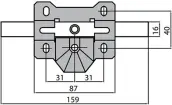 CERROJO B4N 85mm BOTON/LLAVE BOMB. PERFIL NIQUELADO CAYS