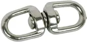 TORNIQUETE DOBLE GIRATORIO NIQUELADO 62mm