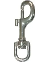 LLAVERO MOSQUETON ZAMAK NIQUELADO 76mm