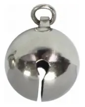 BOLSA 20 CASCABELES LATON NIQUELADO CON ANILLA 8mm